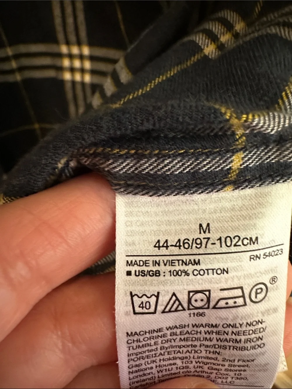 Banana Republic Navy and White Plaid Button-Down Shirt